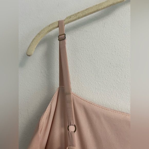 Show Me Your MuMu Lauren Tie Maxi Dress - Dusty Blush Crisp - Size S - Picture 3 of 10